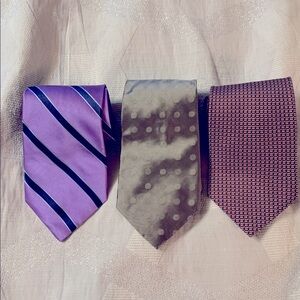 3 Nautica silk neck Ties. all 100% silk. Price for all THREE!